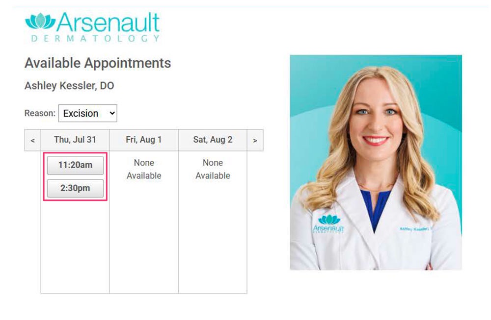 Step 2. Click the desired time