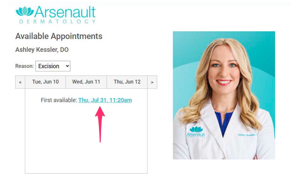Step 1. Click on the First available date